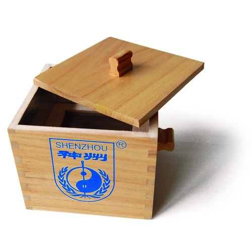 Wooden box for bulk moxa