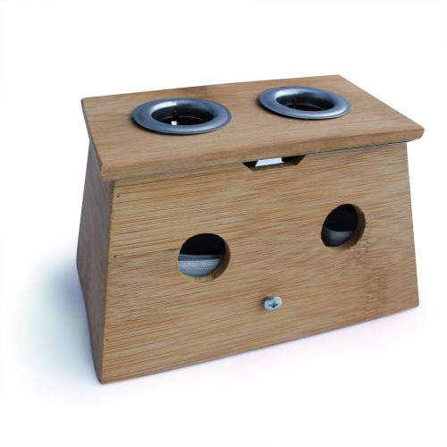 Moxa box made in bamboo with 2 holes - for cigar