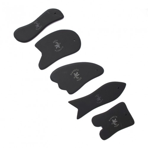 Set of 5 Gua Sha in Bian Shi stone