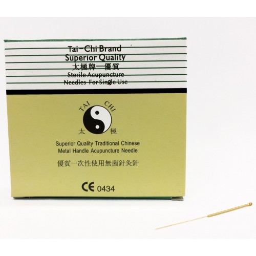 0,25*25mm TAI CHI gold plated needles with silicon