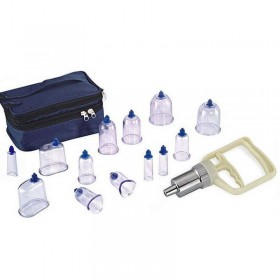 Cupping kit 13 cups with suction ball