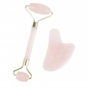 Duo facial massage - Roller and gua sha Quartz